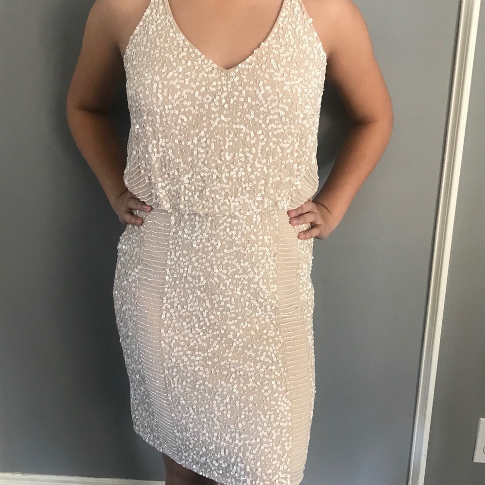 Beige prom/ homecoming dress